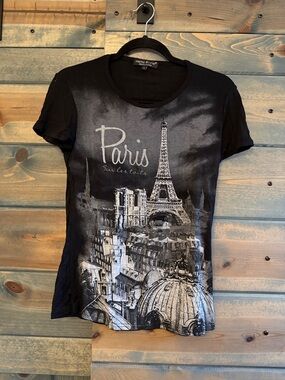 Black Paris Graphic Tee- purchased in PARIS